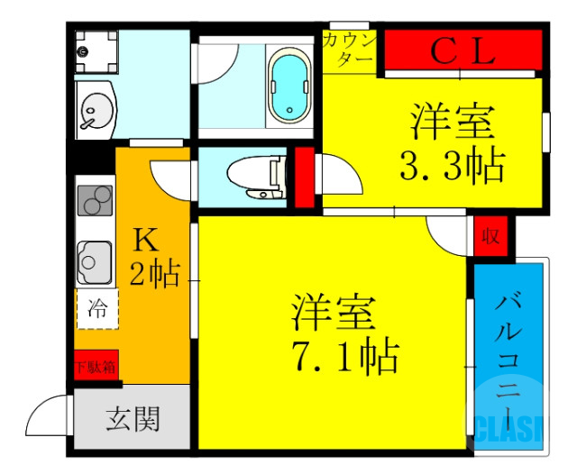 2階の間取り図