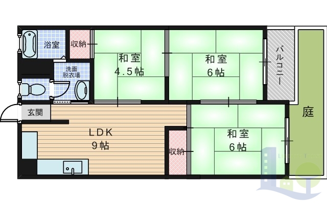 4階の間取り図