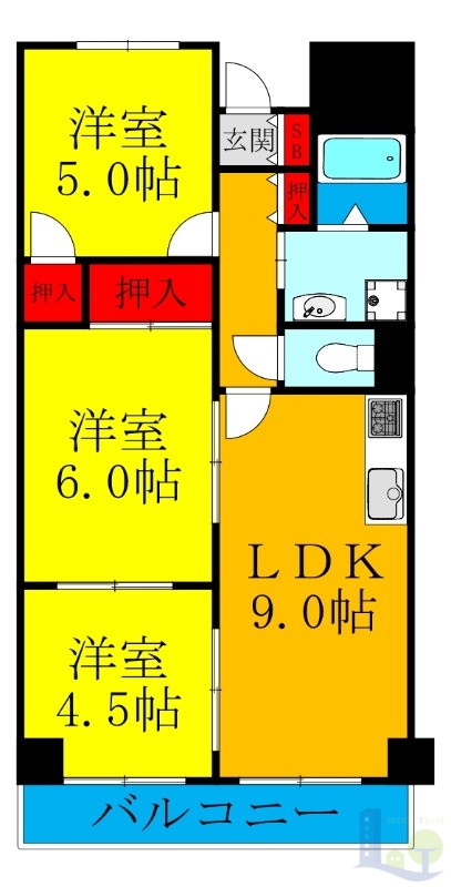 2階の間取り図