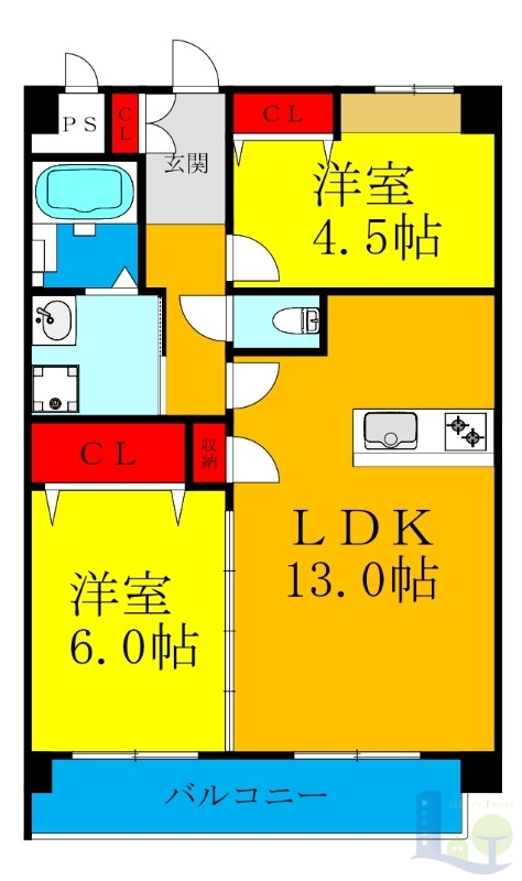 1階の間取り図