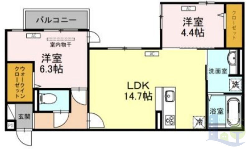 2階の間取り図