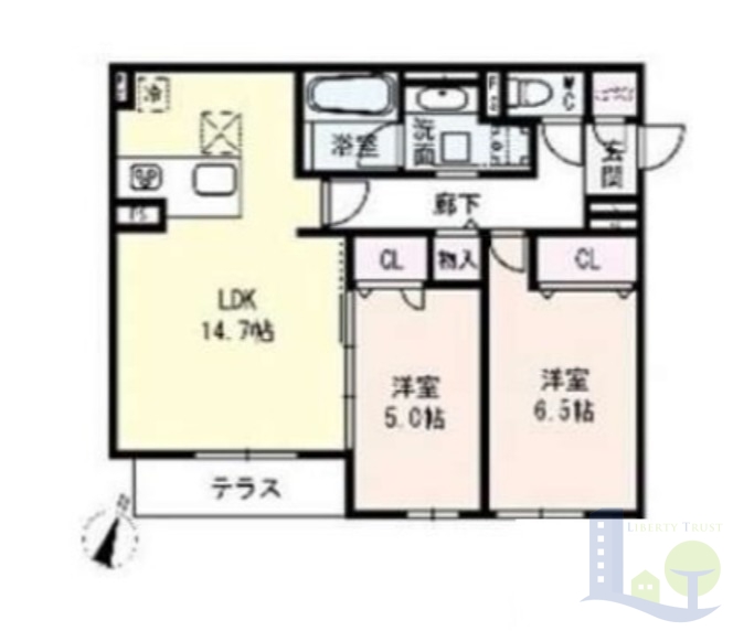 1階の間取り図