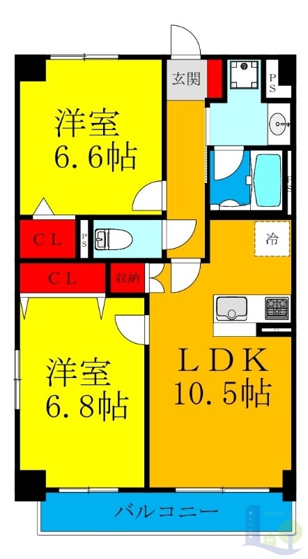 4階の間取り図