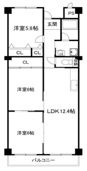 4階の間取り図