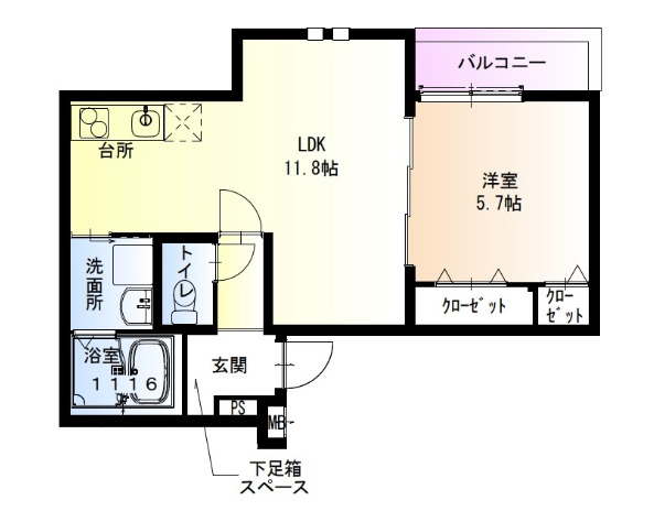 2階の間取り図