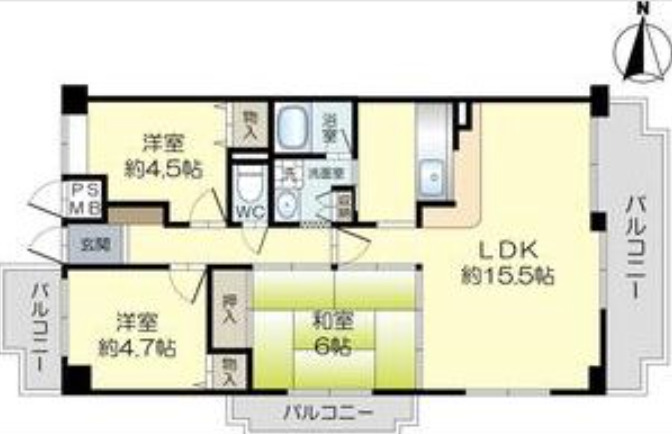 3階の間取り図
