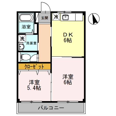 2階の間取り図