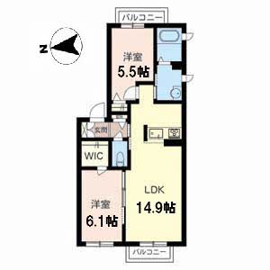 2階の間取り図