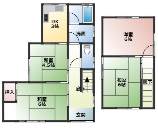 -階の間取り図