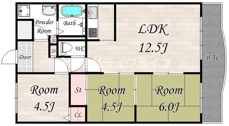 4階の間取り図