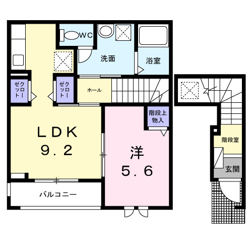 2階の間取り図