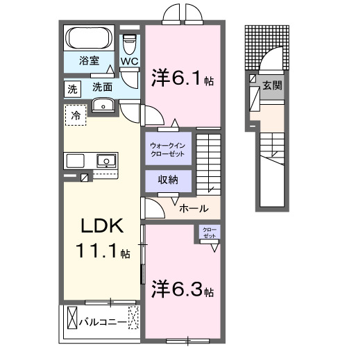 2階の間取り図