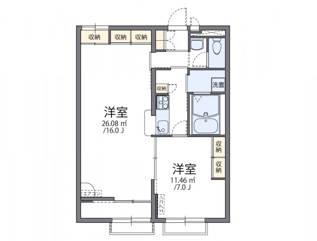 2階の間取り図