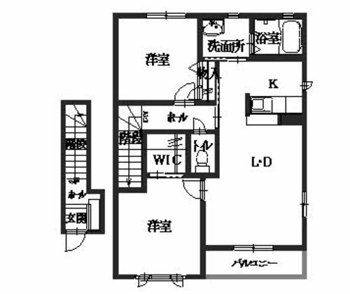 2階の間取り図