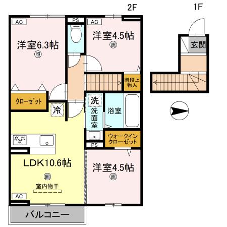 2階の間取り図