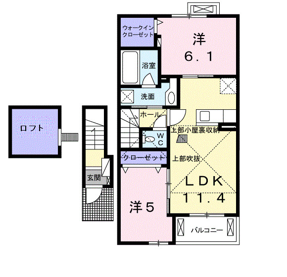 2階の間取り図