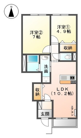 1階の間取り図