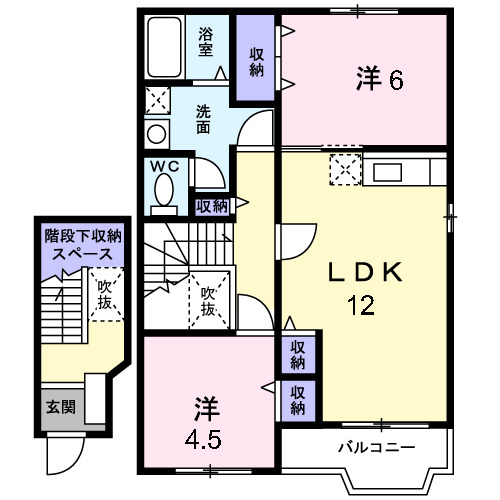 2階の間取り図