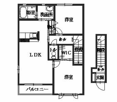 2階の間取り図