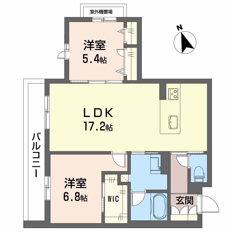 2階の間取り図