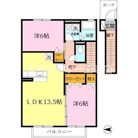 2階の間取り図