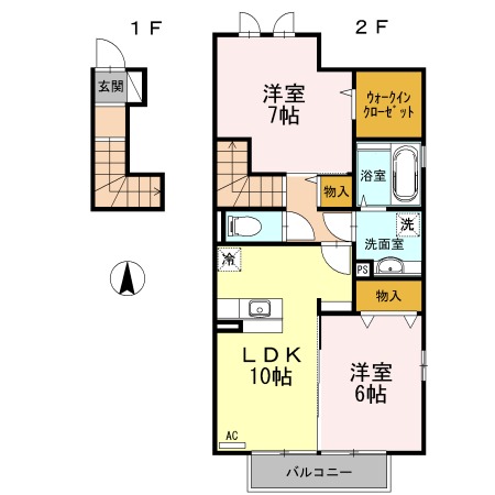 2階の間取り図