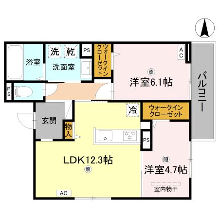 2階の間取り図