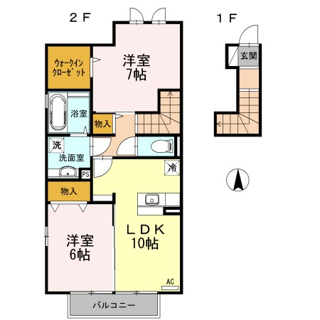 2階の間取り図