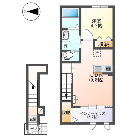 2階の間取り図
