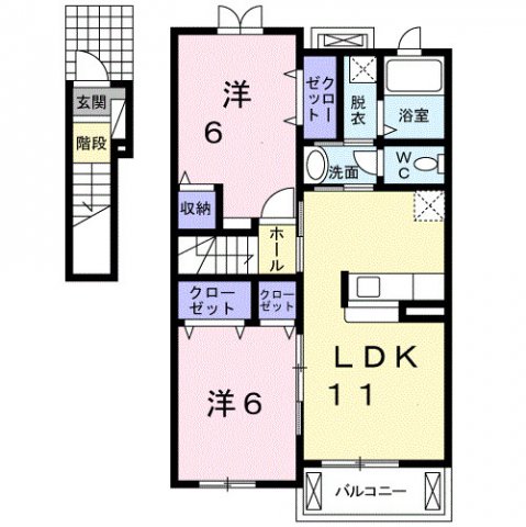 2階の間取り図