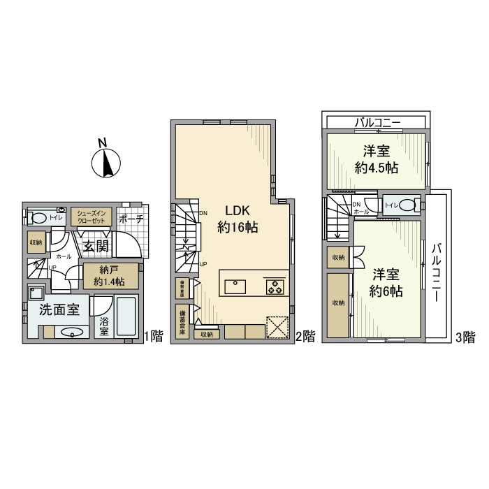 -階の間取り図