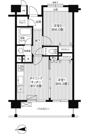 2階の間取り図