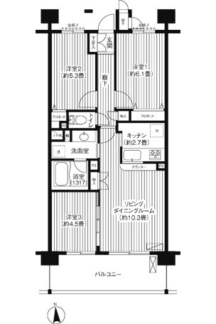 2階の間取り図