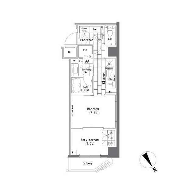 4階の間取り図