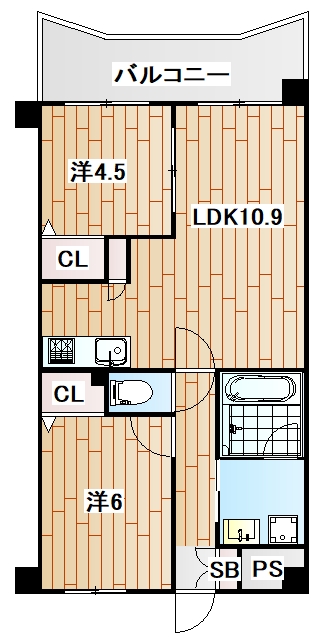 2階の間取り図