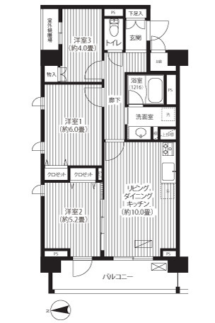2階の間取り図