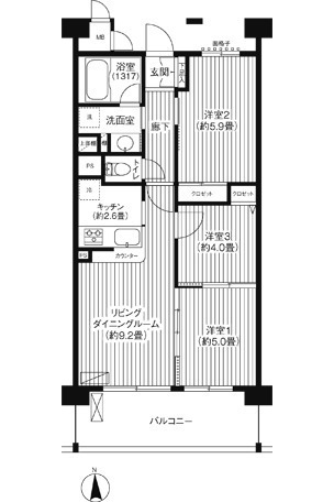 3階の間取り図