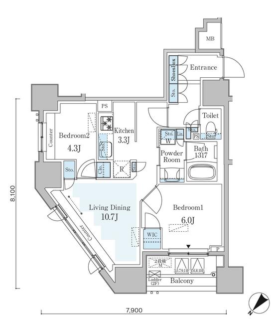 7階の間取り図