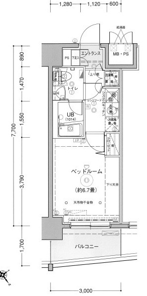 4階の間取り図