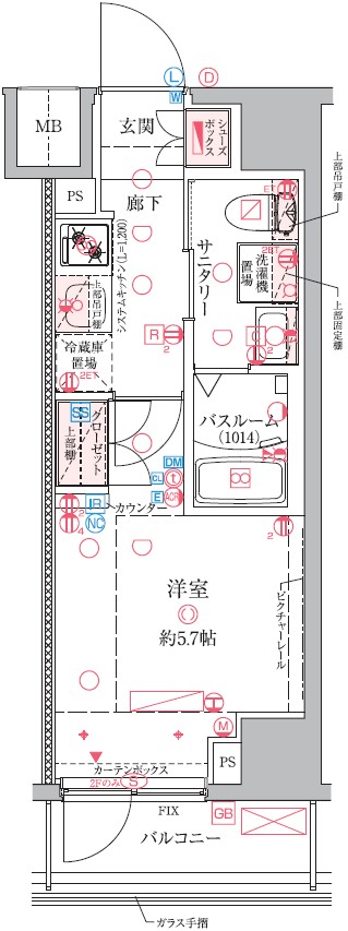 8階の間取り図