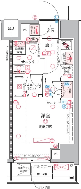 6階の間取り図