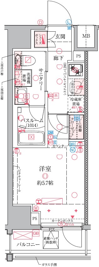 8階の間取り図