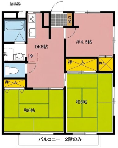 2階の間取り図