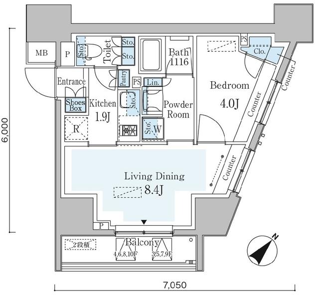6階の間取り図