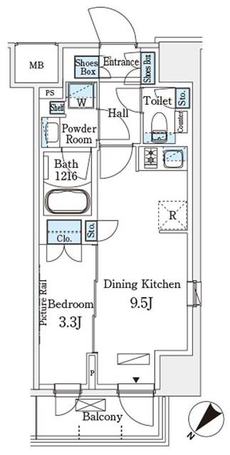 9階の間取り図