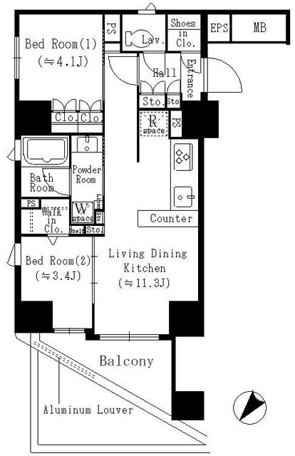 4階の間取り図
