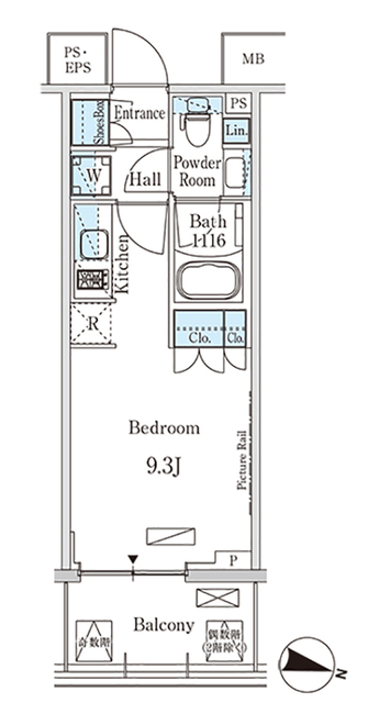 8階の間取り図