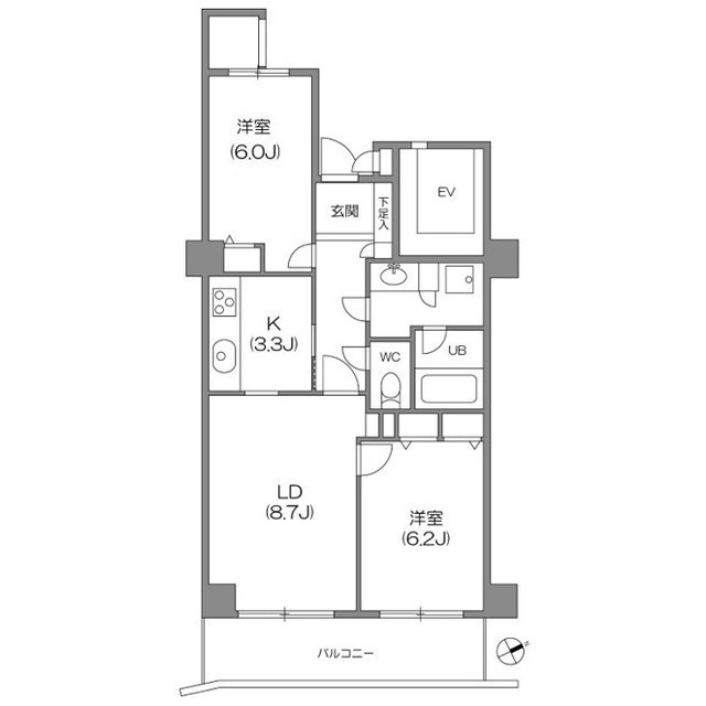 2階の間取り図