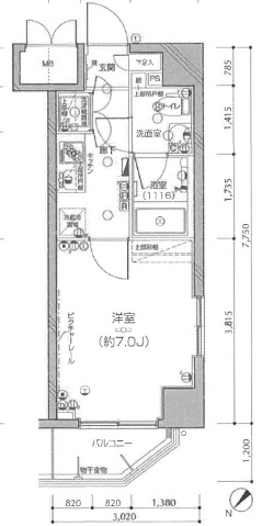 4階の間取り図