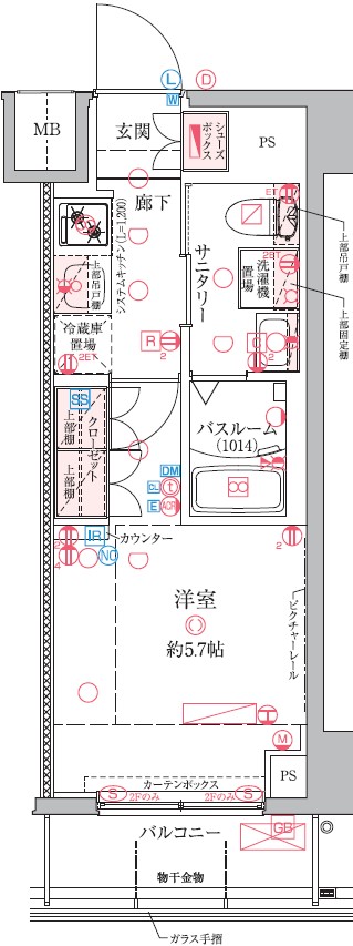 8階の間取り図